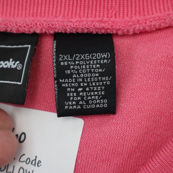 Bobbie Brooks Shirt Womens 2XL Pink V Neck Long Sleeve Banded Cuffs Pullover Top - Picture 3 of 16